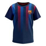 Camisa Barcelona Infantil Juvenil Listras Oficial Licenciada