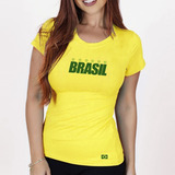 Camisa Blusa Baby Look Camiseta Feminina Do Brasil Patriota