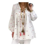 Camisa Blusa Maxi Camisão Saída Praia Bata Estrelas 5j1401