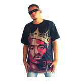 Camisa Blusa Tupac King 2pac Makaveli Rap Hip Hop Camiseta