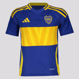 Camisa Boca Juniors I adidas Infantil Azul Oficial Nota