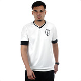 Camisa Branca Corinthians Oficial Retro Torcedor Casual Nfe