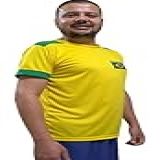 Camisa Brasil Amarela Com Recorte Torcedor Adulto Padrão Amarelo M 