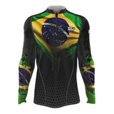 Camisa Brasil Com Proteção Solar Dryfit