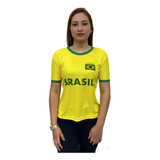 Camisa Brasil Feminina Comemorativa Torcedor Copa