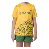 Camisa Brasil Infantil Oficial Torcedor Comemorativa Elite