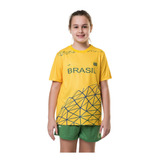 Camisa Brasil Infantil Oficial Torcedor Comemorativa