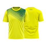 Camisa Brasil Infantil Verde E Amarelo