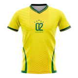 Camisa Brasil Masculina Personalizada Nome Plus