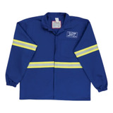 Camisa Brim Faixa Refletiva Manga Longa Uniforme Azul Tam Gg