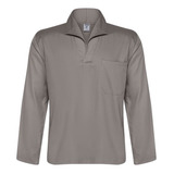 Camisa Brim Manga Longa Jaleco Uniforme Azul Marinho
