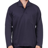 Camisa Brim Manga Longa Jaleco Uniforme Profissional Cinza
