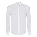 Camisa Calvin Klein Slim Cannes Essential CKSM10 Masculina Social 3 Branco 0900 
