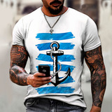 Camisa Camiseta Ancora Mar Simbolo Ref 01