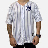 Camisa Camiseta Baseball Ny Botão Unissex