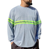 Camisa Camiseta Blusa Com Faixa Refletiva Uniforme Segurança