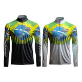 Camisa Camiseta Brasil De Pesca Kit C 2 Proteção Solar Uv50 