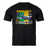 Camisa Camiseta Caça Mirage Iii 3 Fab Avião Guerra Preta