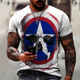 Camisa Camiseta Caveira Molde Diego 02