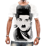 Camisa Camiseta Charles Chaplin Humor Preto E Branco Ator 2
