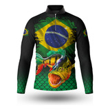 Camisa Camiseta De Pesca Dry Fit Térmica Fria Proteção Uv50 