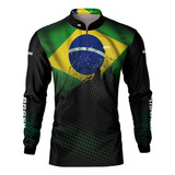 Camisa Camiseta De Pesca Masculina Brasil