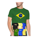 Camisa Camiseta Do Brasil Masculina Feminina