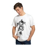 Camisa Camiseta Dragão Chinês Branco Estampada Qualidade