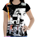 Camisa Camiseta Feminina Charles Chaplin Personalizada
