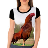 Camisa Camiseta Feminina Galo Índio Fazendeiro