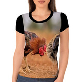 Camisa Camiseta Feminina Galo Índio Fazendeiro