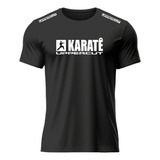 Camisa Camiseta Karate Hzt Treino Dry Fit Uv50 Preta