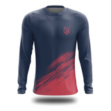 Camisa Camiseta Manga Longa Futebol Atlético Madrid 01