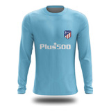 Camisa Camiseta Manga Longa Futebol Atlético Madrid 03