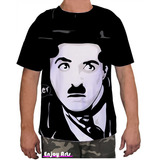 Camisa Camiseta Masculina Charles Chaplin Personalizada