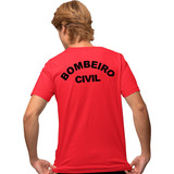 Camisa Camiseta Masculina Estampada Algodão Bombeiro Civil