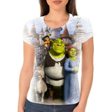 Camisa Camiseta Masculina Shrek Fiona Gato