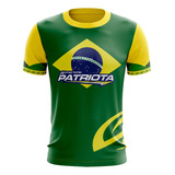 Camisa Camiseta Patriota Brasil Bandeira Brasileiro