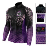 Camisa Camiseta Pesca Feminina Proteção Solar Uv50 Dry Fit