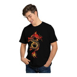 Camisa Camiseta Preto Estampada Dragão Chinês 3d Qualidade