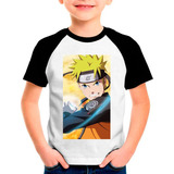 Camisa Camiseta Raglan Anime Naruto Desenho