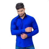 Camisa Camiseta Social Masculina Slim Tricoline Casamento