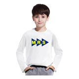Camisa Camiseta Trem Mrs Ferrovia Manga Longa Infantil
