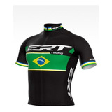 Camisa Ciclismo Ert Elite Racing Preta Campeão Do Brasil