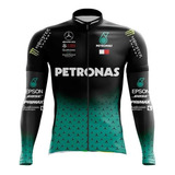 Camisa Ciclismo Manga Longa Petronas Bicicleta Dry Fit Mtb