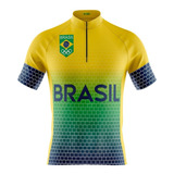 Camisa Ciclismo Mountain Bike Seleção Brasil