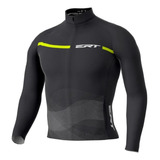 Camisa Ciclismo Mtb Ert New Elite Linea Manga Longa Preto