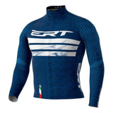 Camisa Ciclismo New Elite Ert Mtb Strade Bianche Azul Top