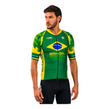 Camisa Ciclismo Oficial Seleção Brasileira Free Force