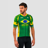 Camisa Ciclismo Uniforme Oficial Cbc Brasil